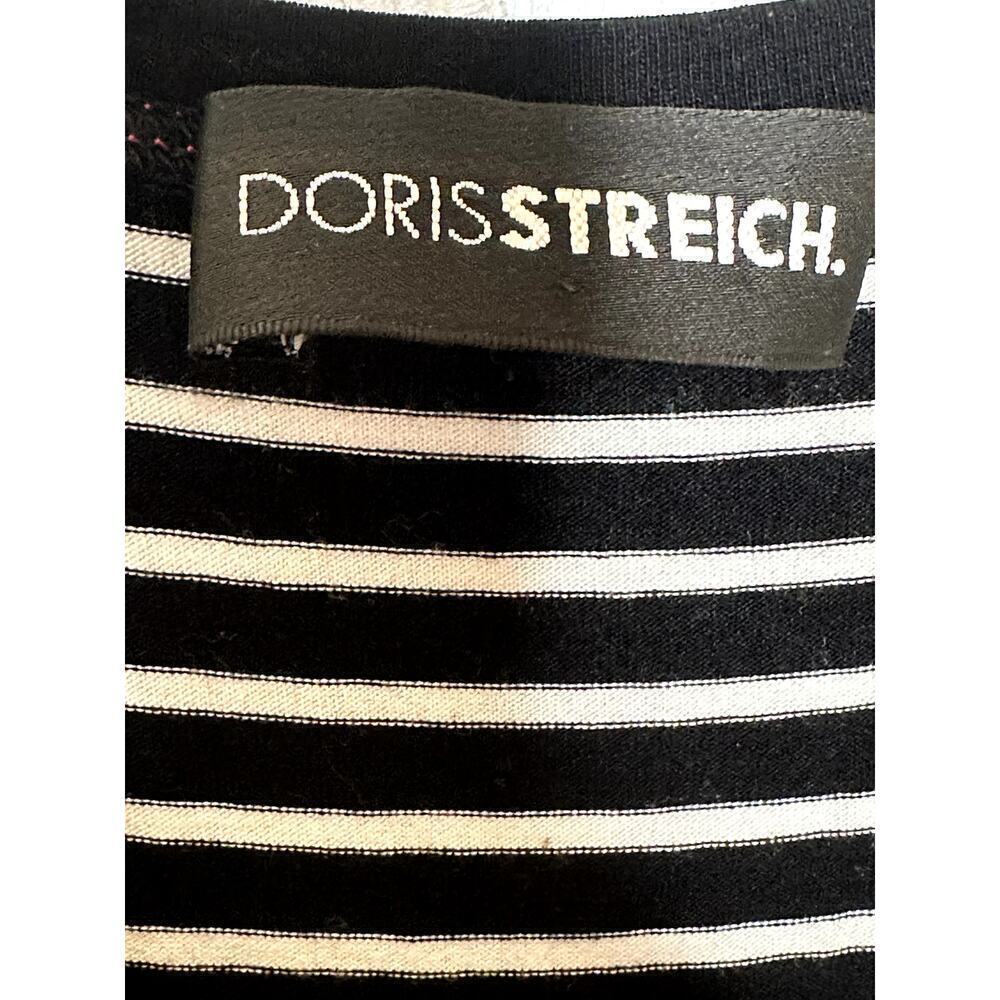 Doris Streich Black Multicolor Stripe Floral Sleeveless Fit & Flare Dress Size L - Picture 3 of 3